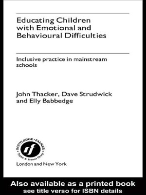 cover image of Educating Children with Emotional and Behavioural Difficulties